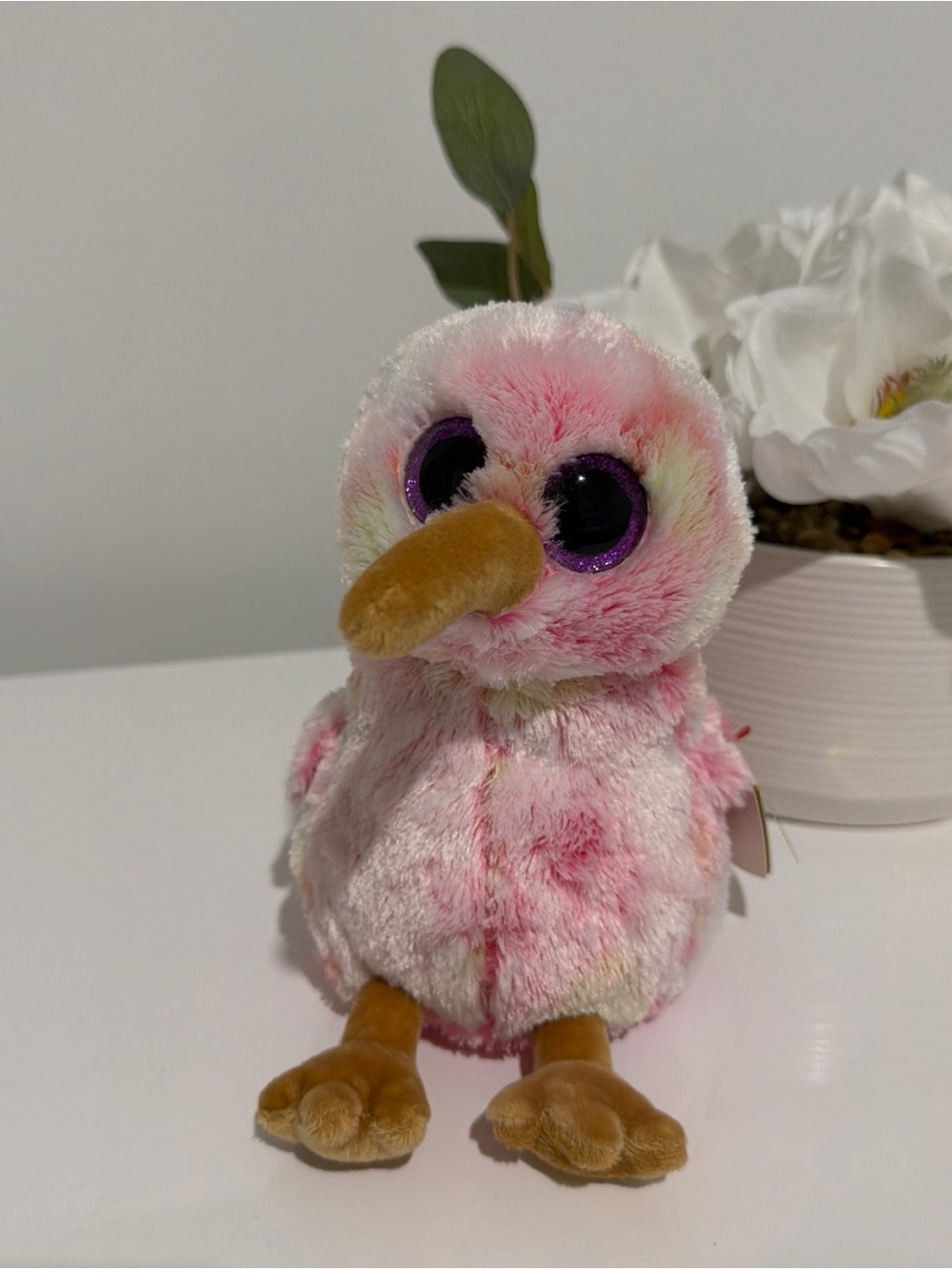 Ty Beanie Boos - KIWI the Tie Dyed Pink Bird (6 Inch) MWMTs Stuffed Animal Toy